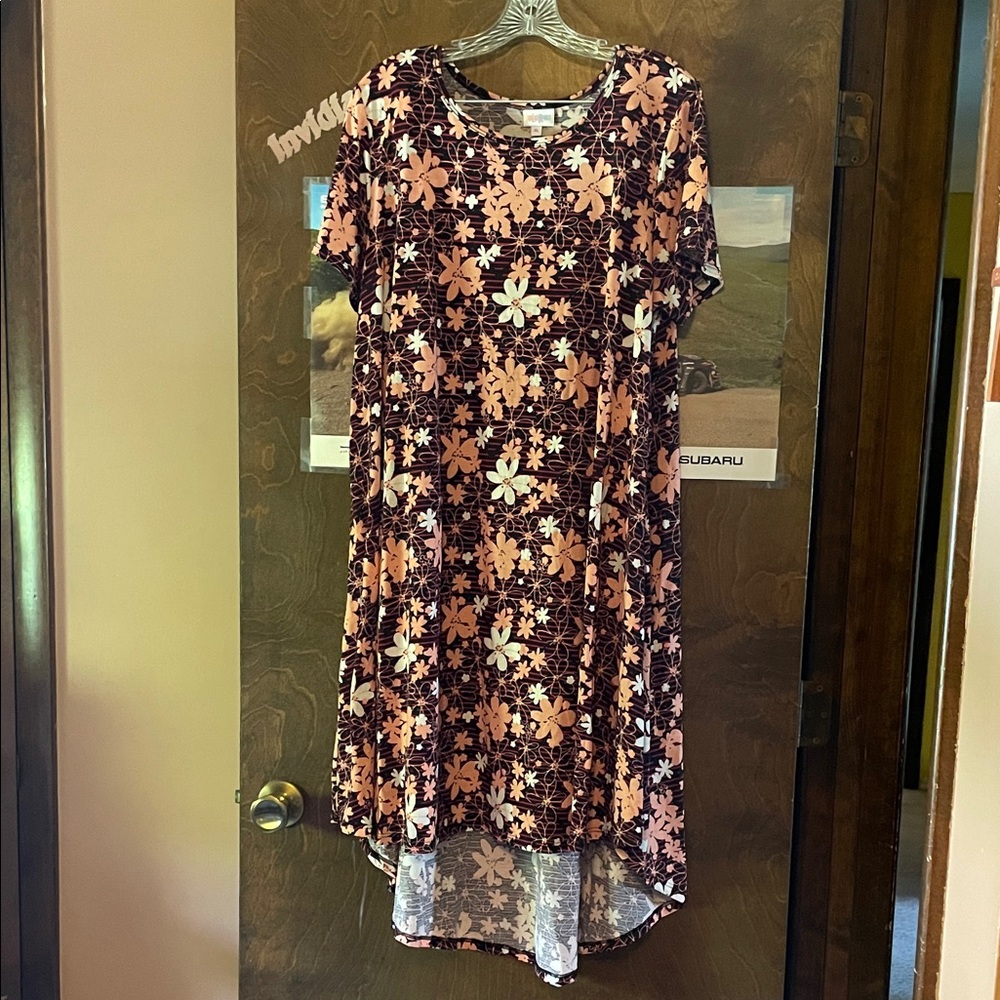 LuLaRoe Carly Floral Short Sleeve Dress